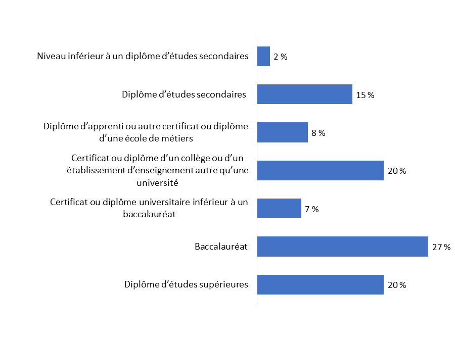 Diagramme 11  : Niveau de scolarité 