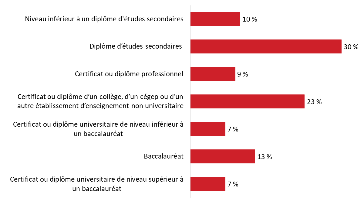 Diagramme 95 : Niveau de scolarité