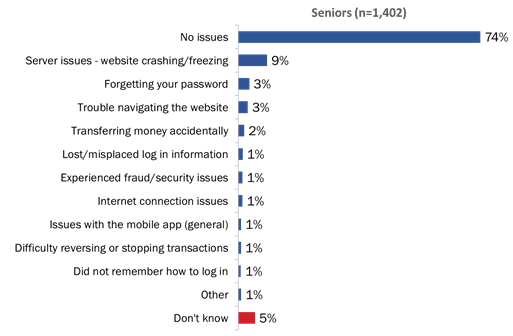 Figure 20: Issues with Online Banking