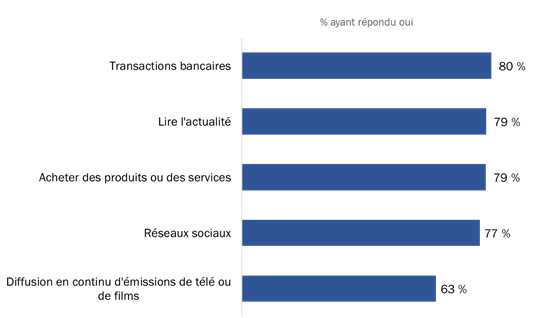 Figure 2 : Activités en ligne